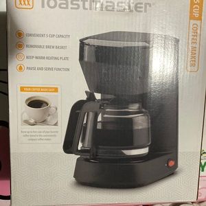 Toastmaster black coffe maker 5 cups capacity
